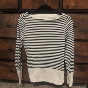 Banana Republic Black and White Striped Top